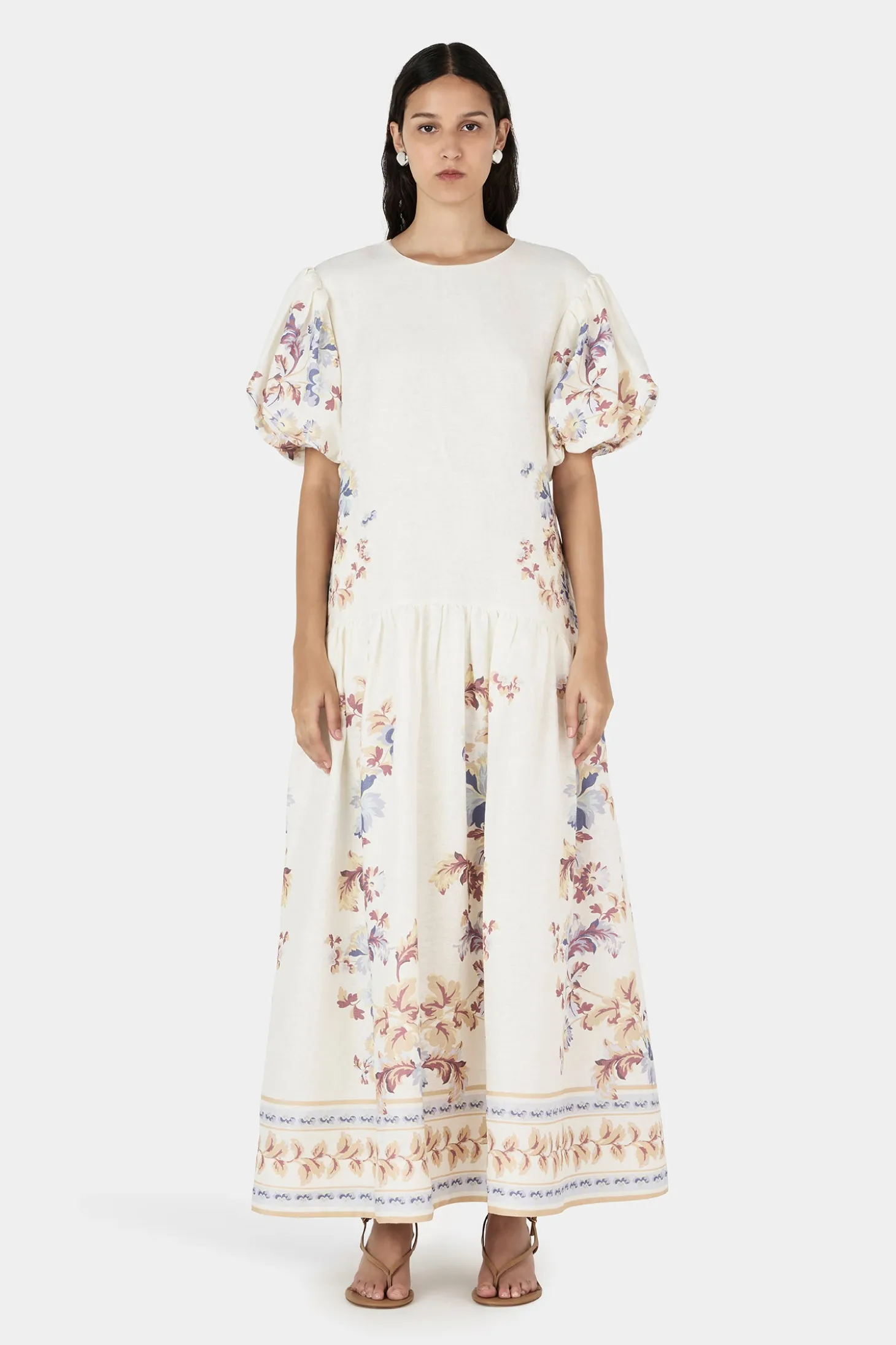 Michelle Linen Dress Hawaiian Tablecloth