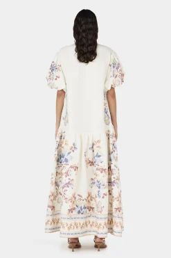 Michelle Linen Dress Hawaiian Tablecloth