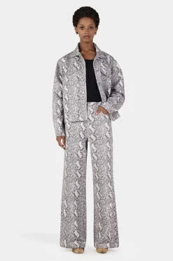 Montgomery Studded Jean Silver Python