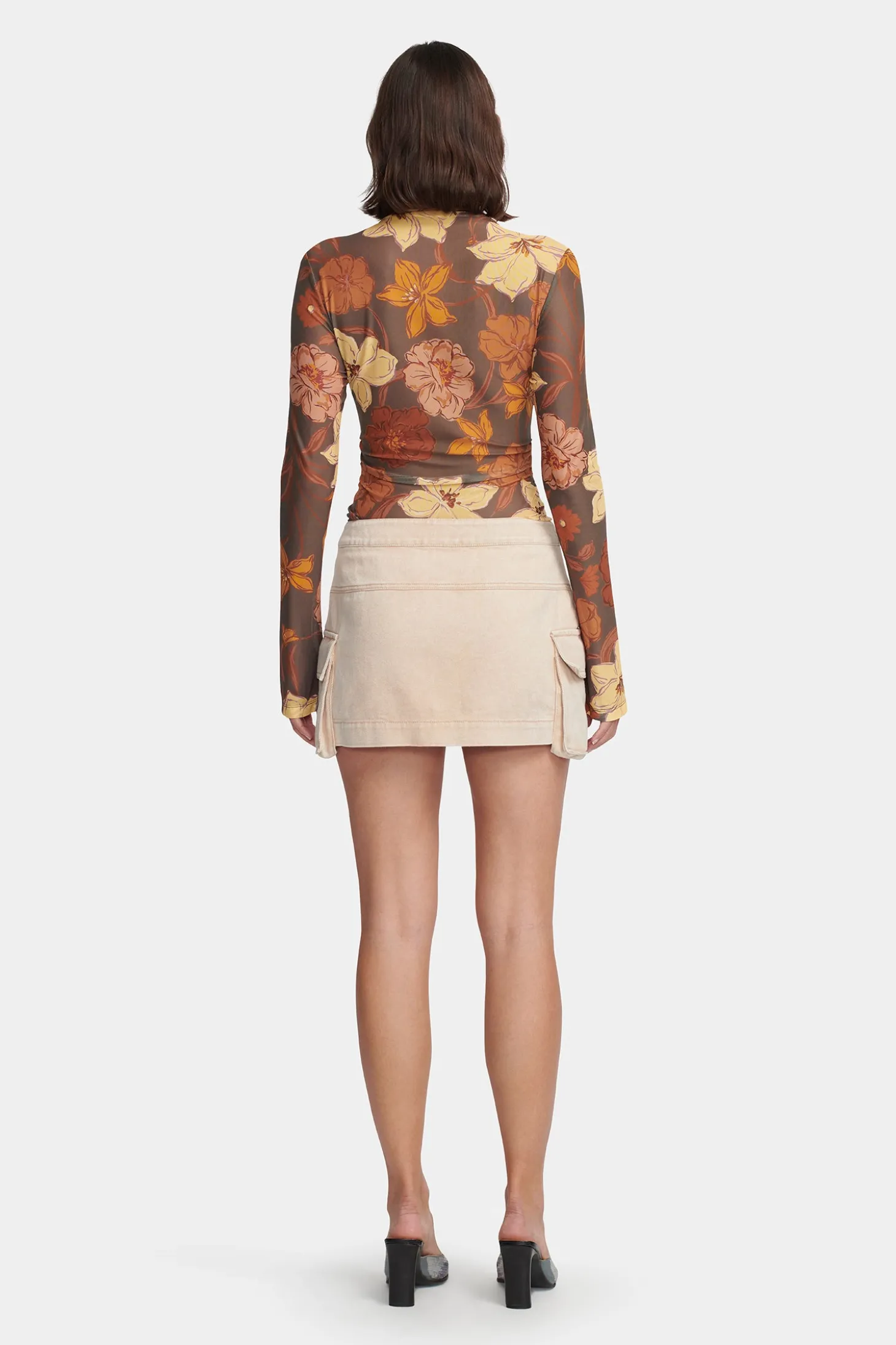 Ollie Denim Skirt Sand
