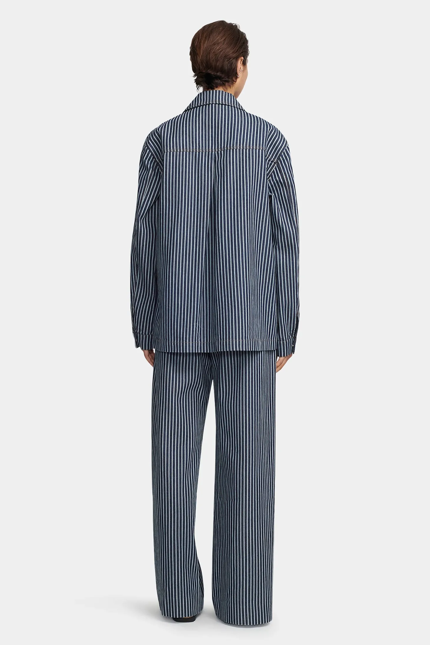Piper Jacket Denim Pinstripe