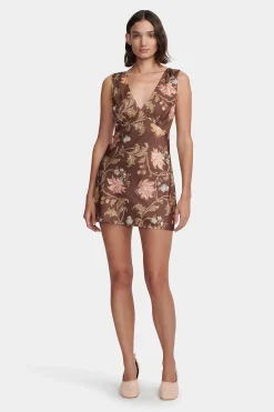 Quinn Dress Carob Floral