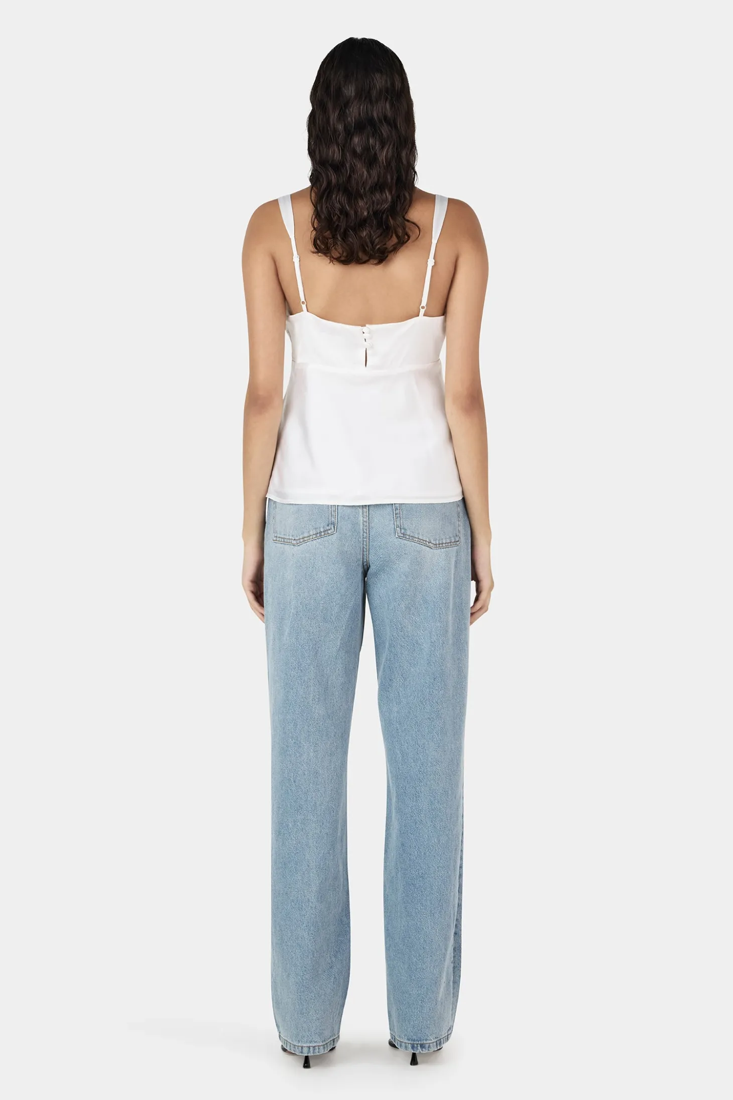 Quinn Silk Cami Bone