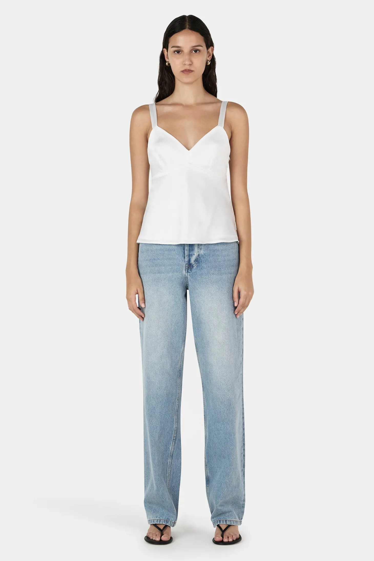 Quinn Silk Cami Bone
