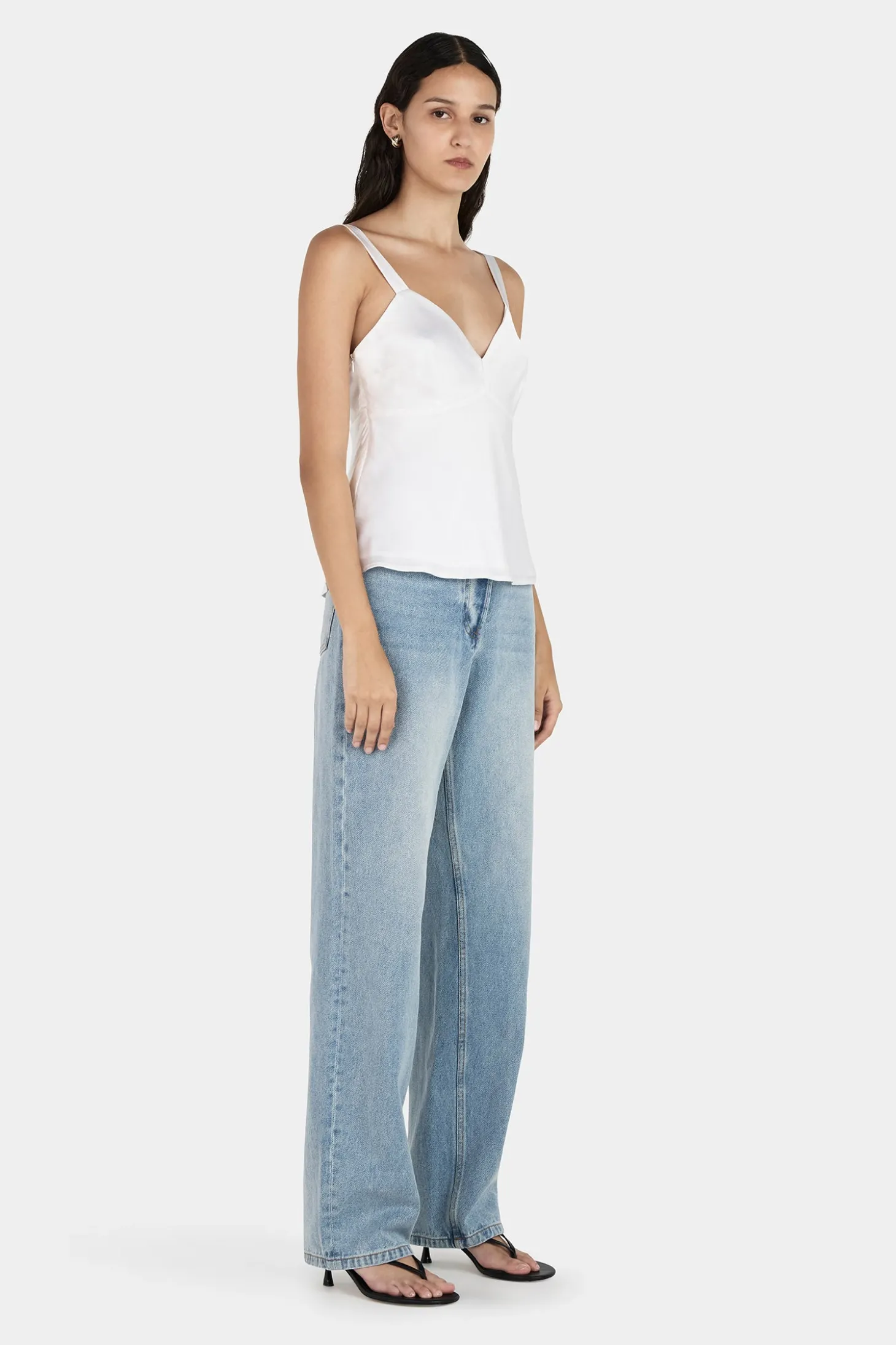 Quinn Silk Cami Bone