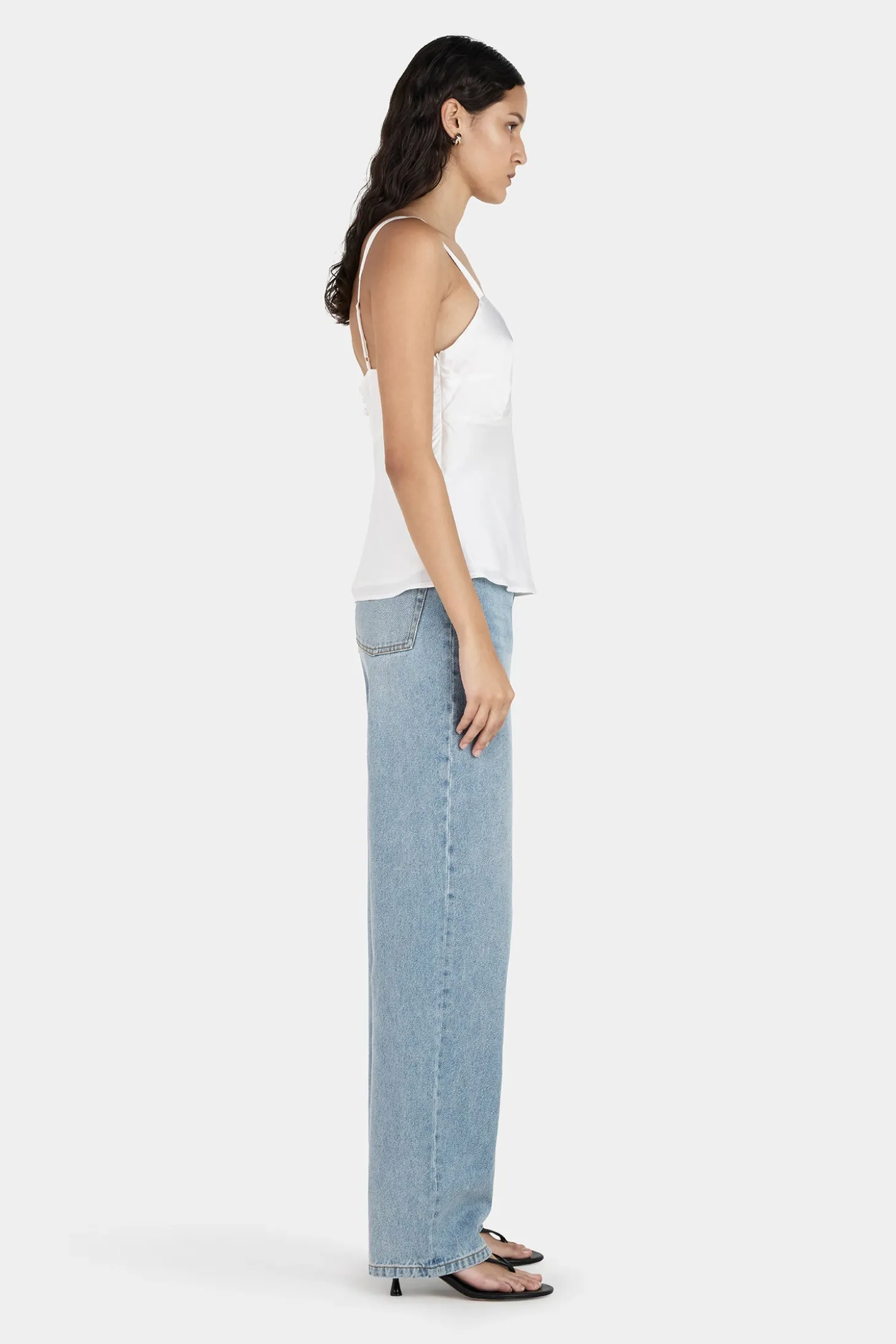 Quinn Silk Cami Bone