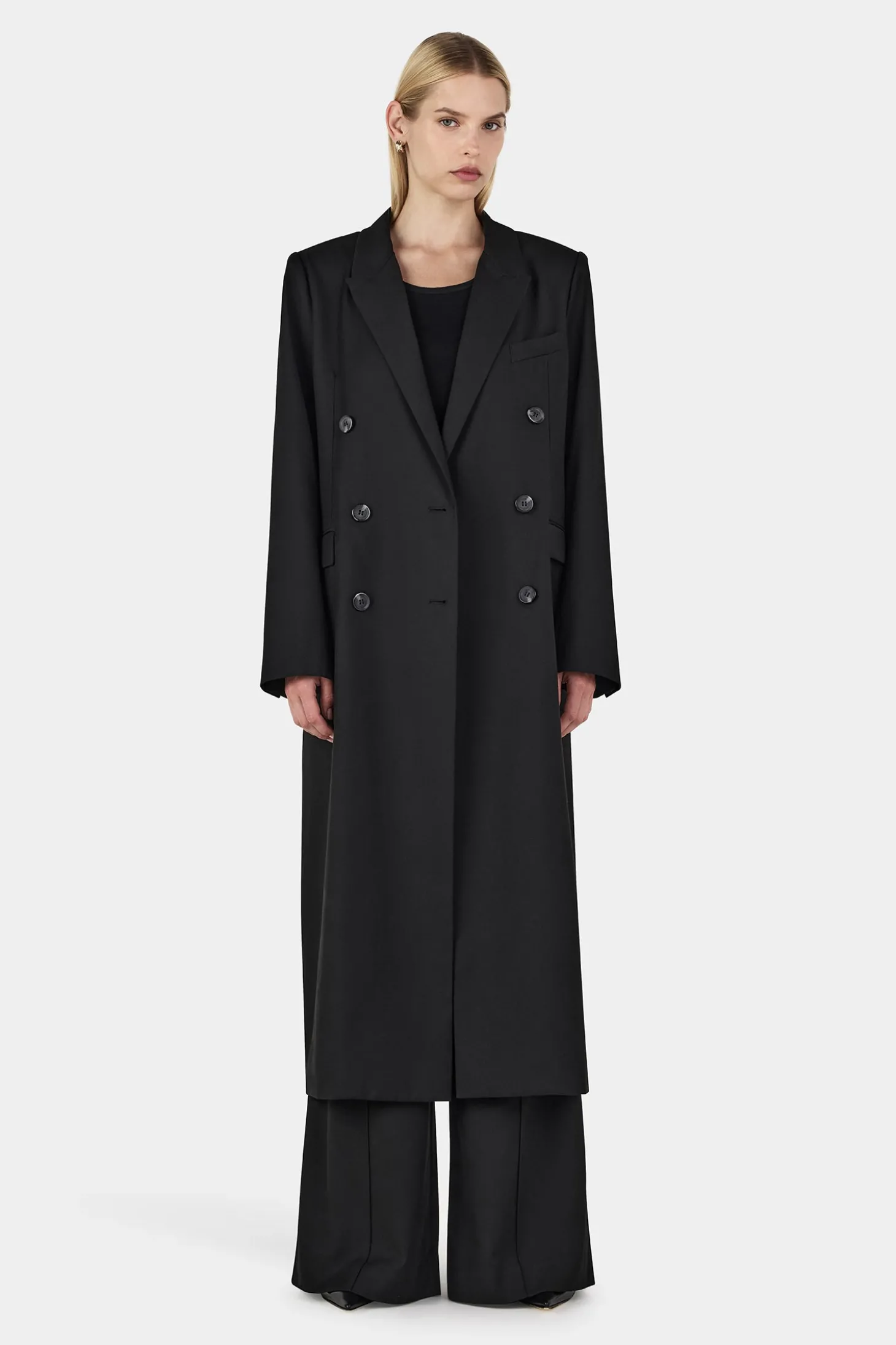 Renata Longline Blazer Black