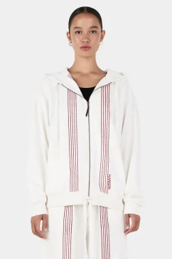 Rhya Embroidered Hoodie Cream