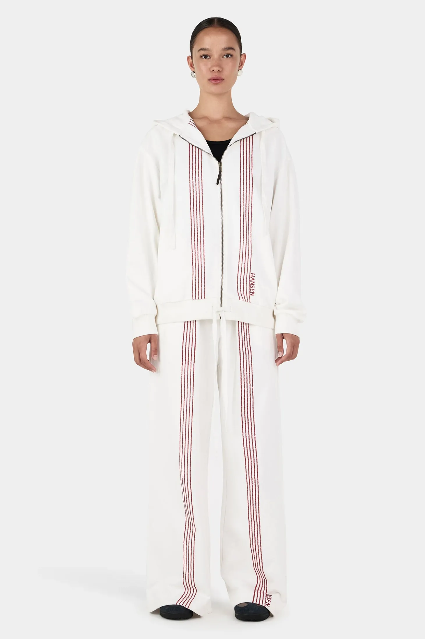 Rhya Embroidered Hoodie Cream