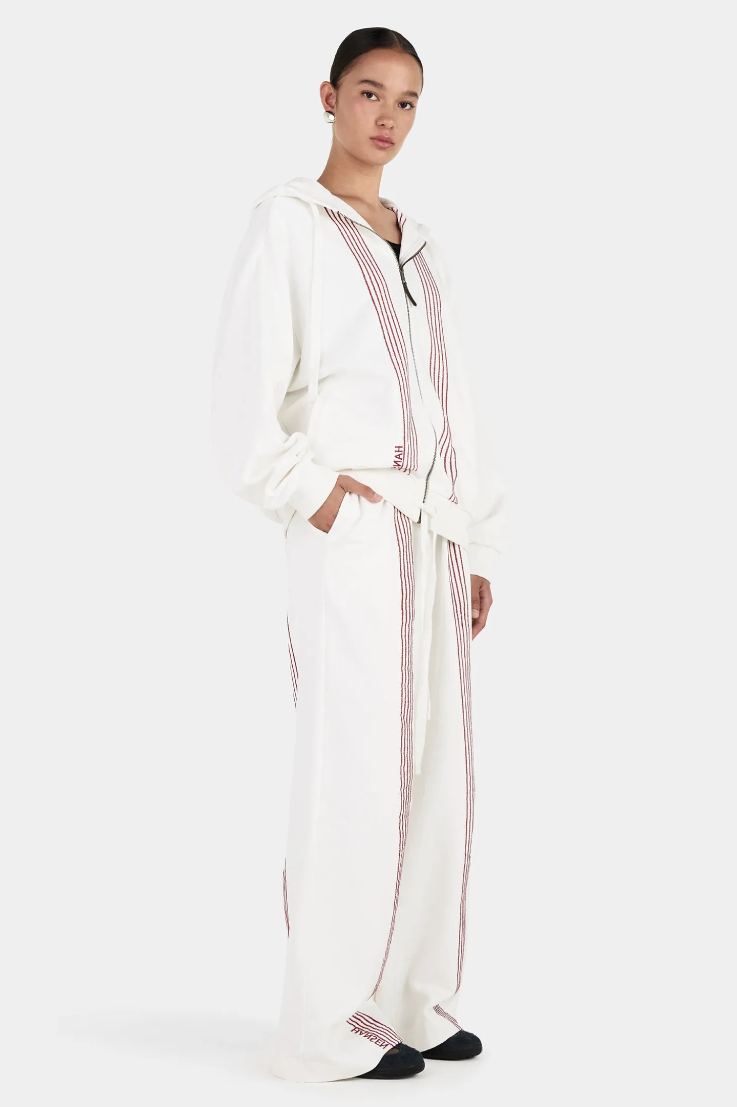 Rhya Embroidered Hoodie Cream