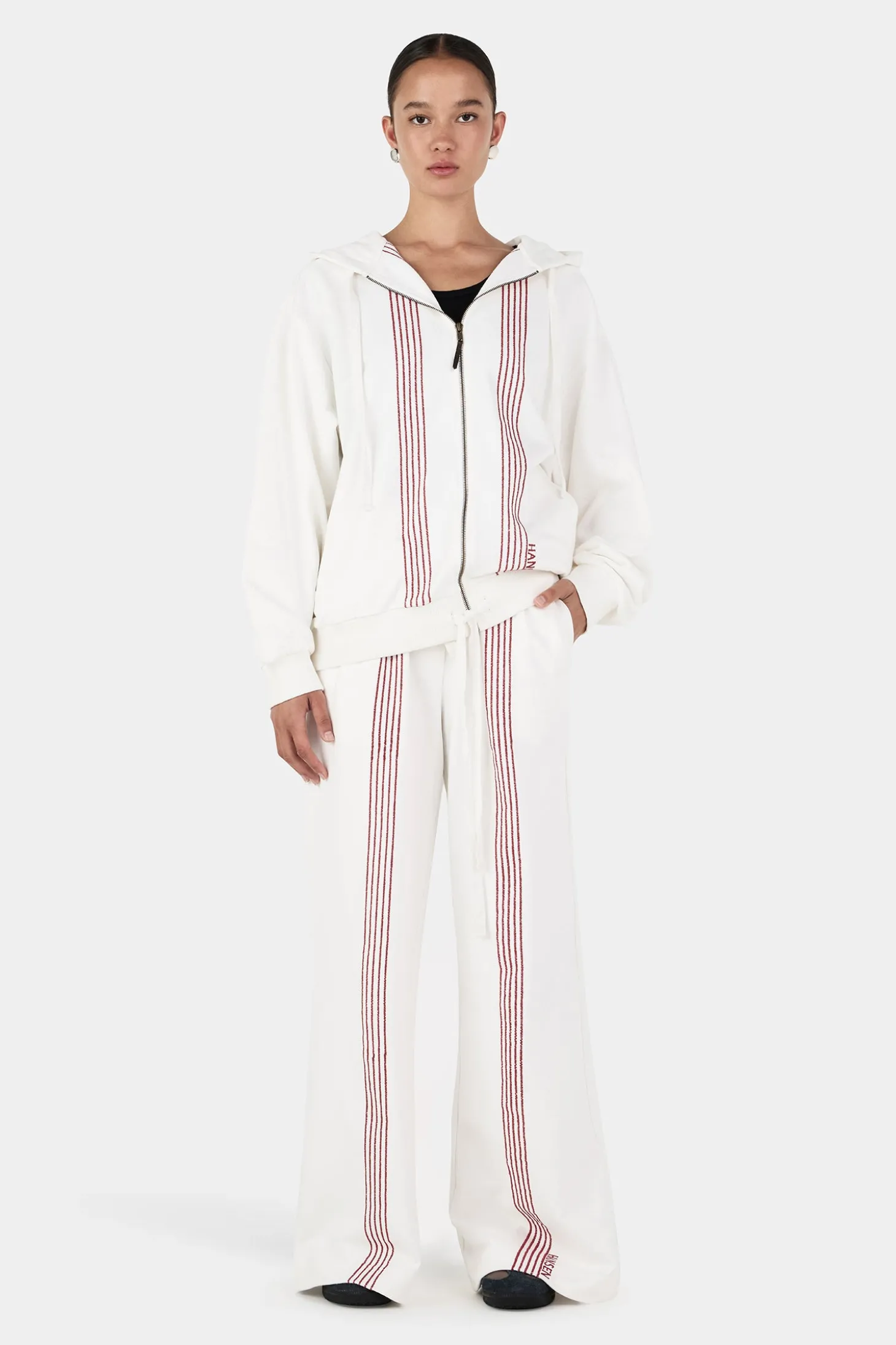Rhya Embroidered Hoodie Cream