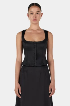 Rowena Corset Top Black