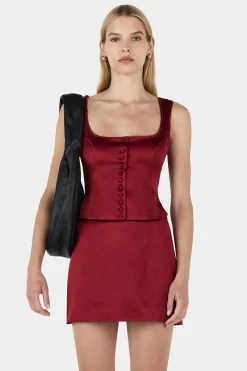 Rowena Corset Top Red Dahlia