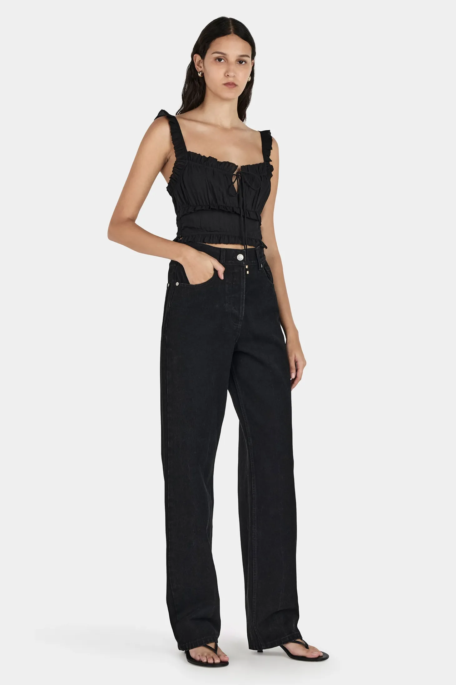 Ryan Straight Leg Jean Washed Black