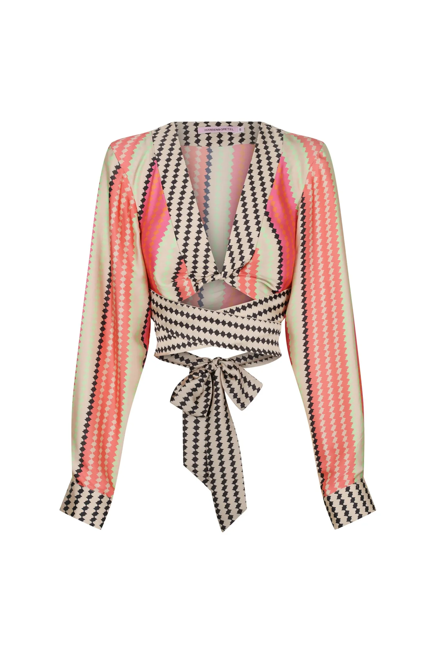 Sofia Cropped Shirt Multi Diamond