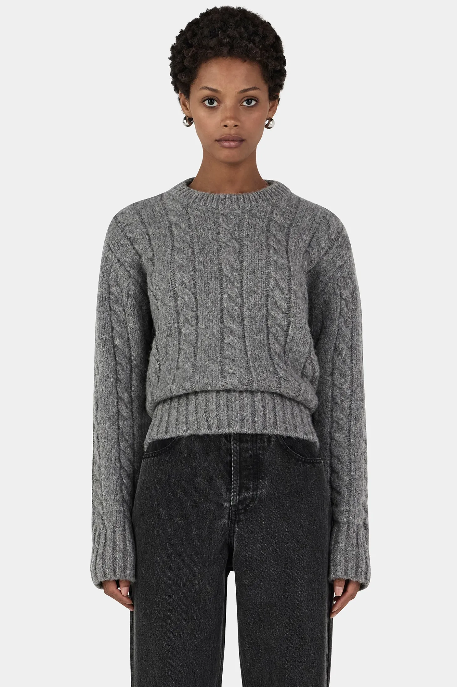 Stevie Knit Jumper Grey Marle