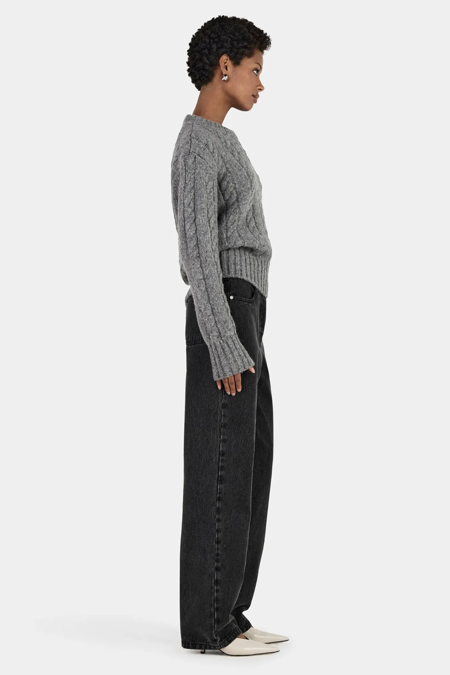 Stevie Knit Jumper Grey Marle