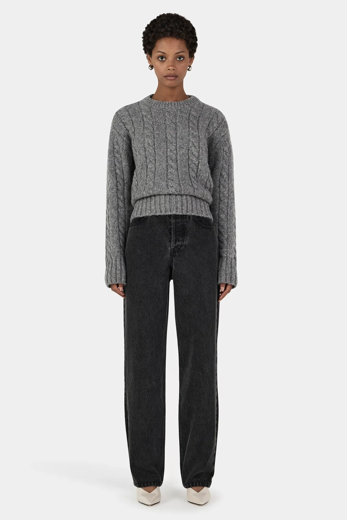 Stevie Knit Jumper Grey Marle
