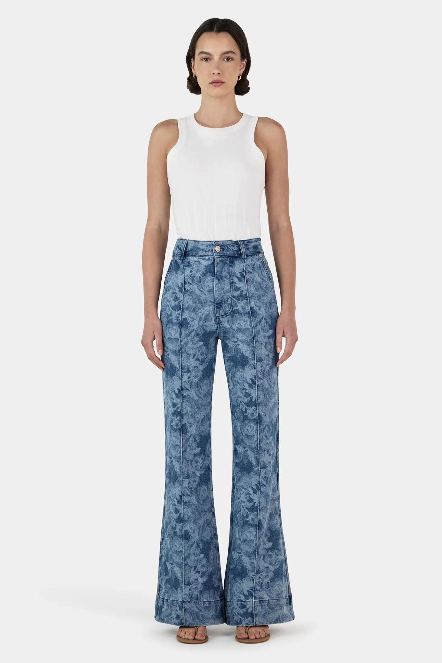 Sue Wide Leg Jean Indigo Paisley