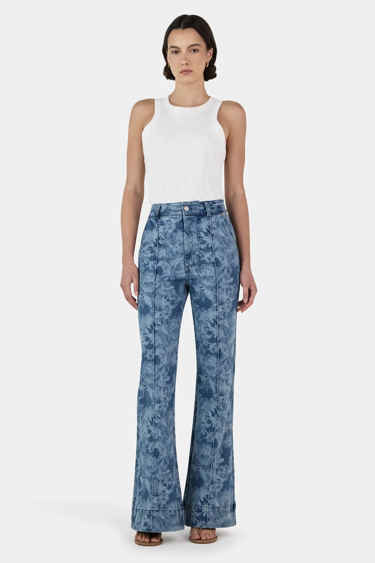 Sue Wide Leg Jean Indigo Paisley