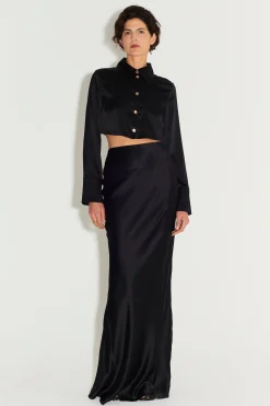 Sweeney Cropped Shirt Black