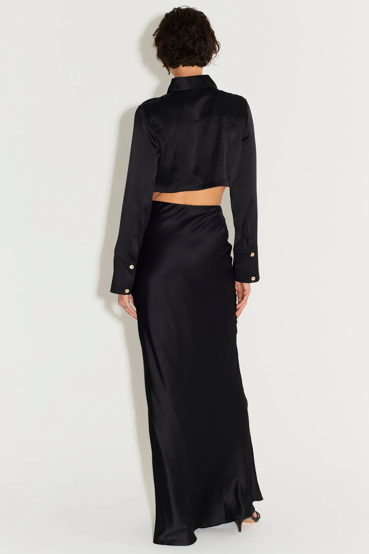 Sweeney Cropped Shirt Black