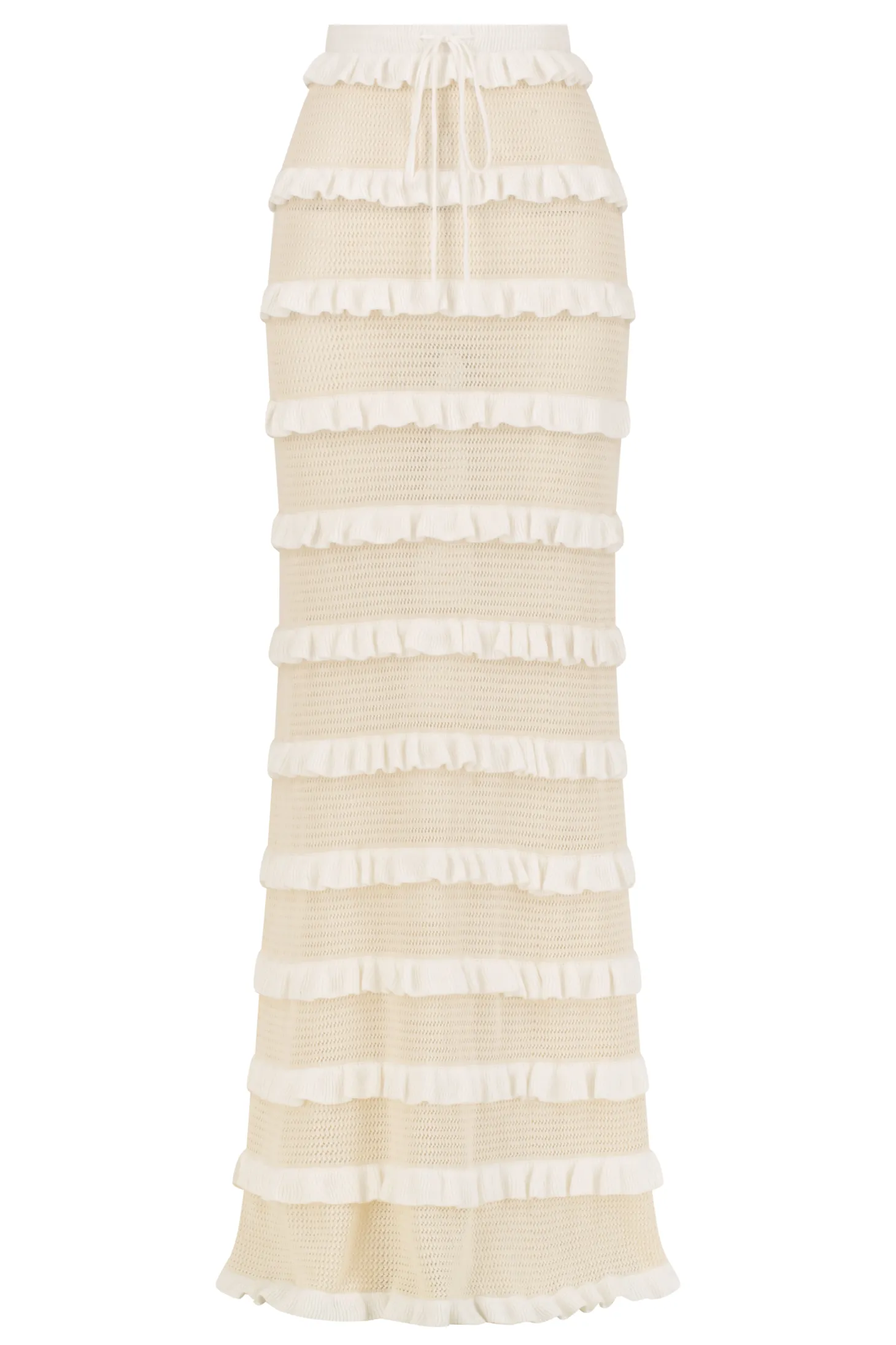 Tahli Knit Skirt Cream Pointelle