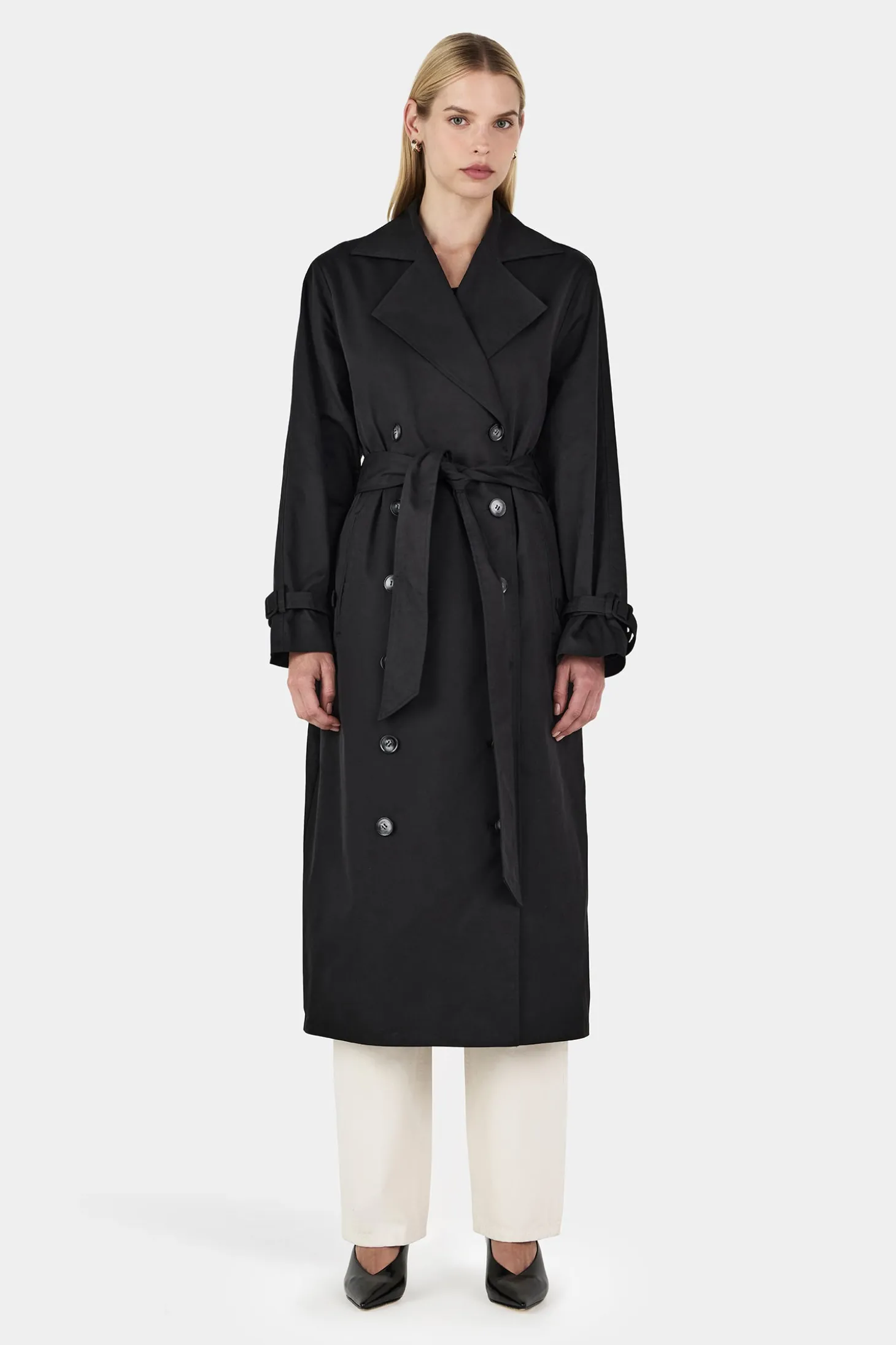 Teddy Trench Coat Black