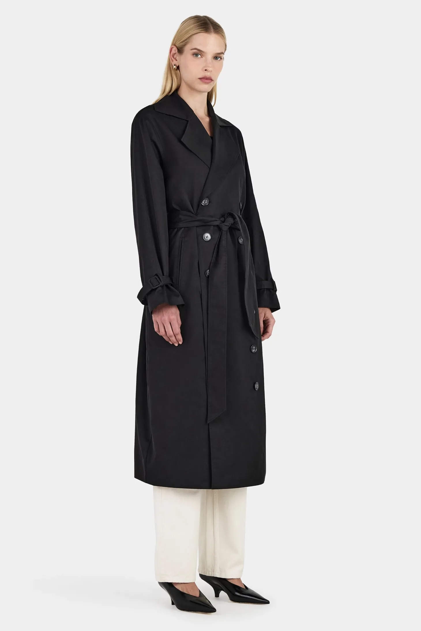 Teddy Trench Coat Black