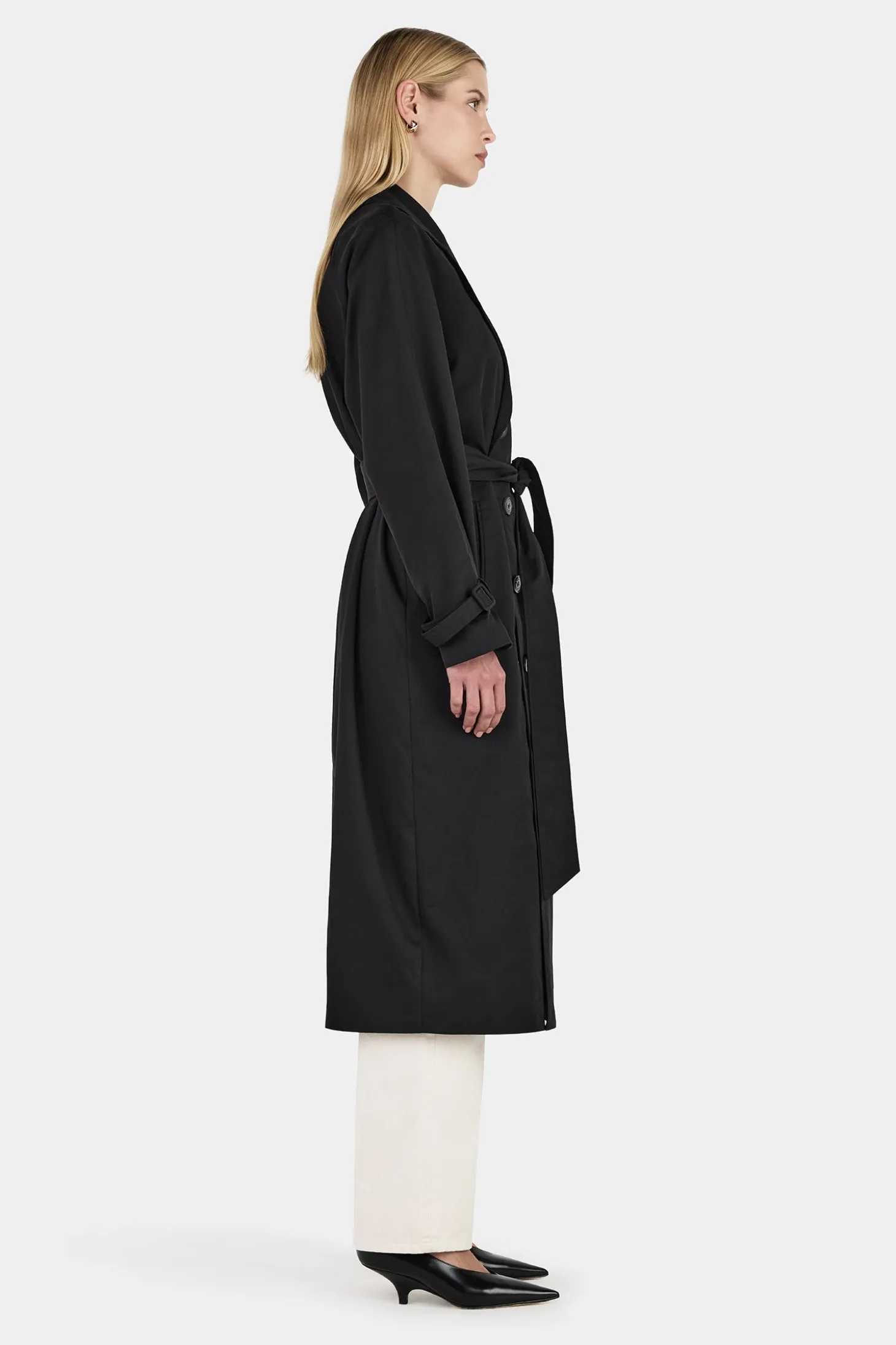 Teddy Trench Coat Black