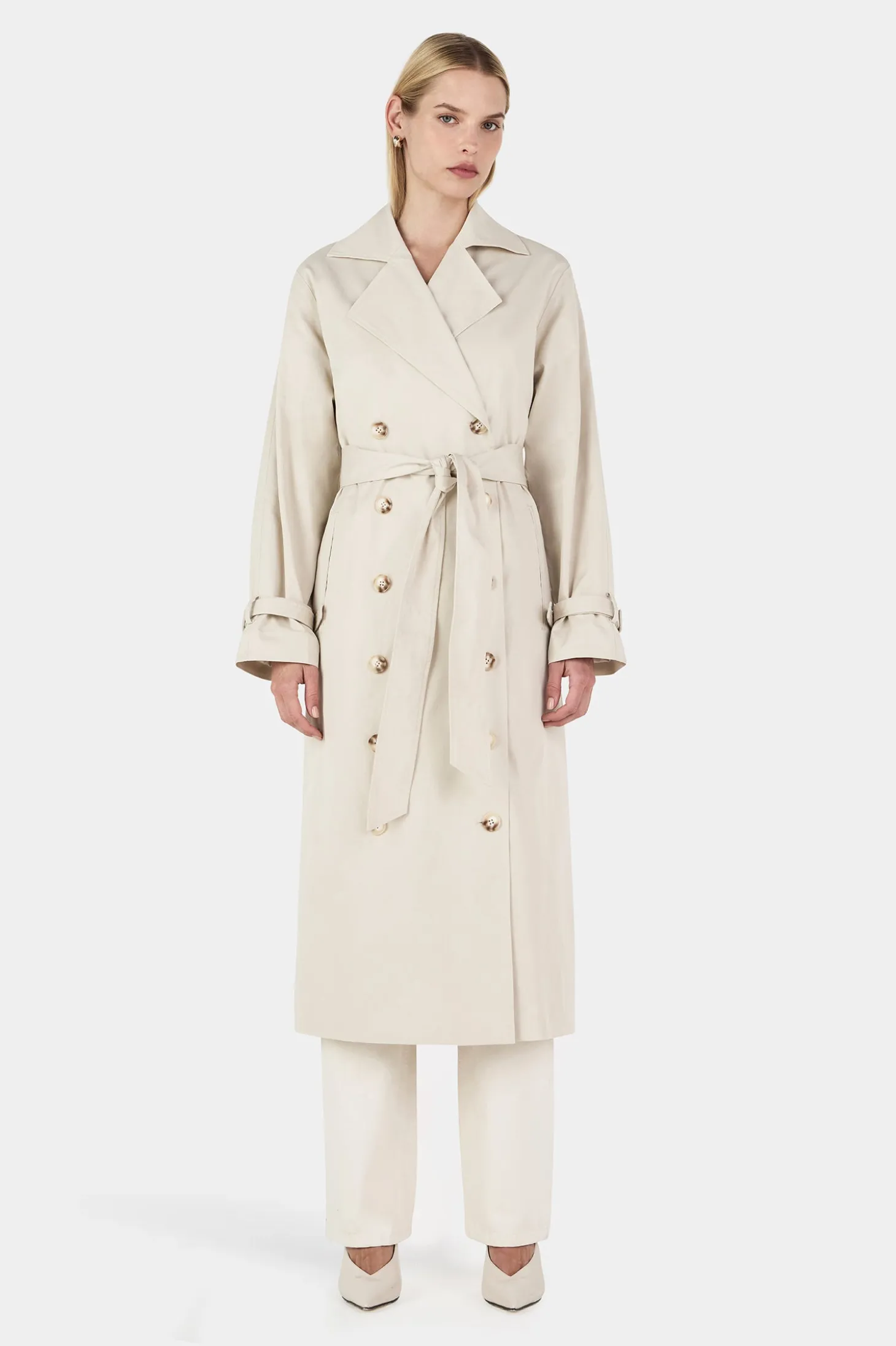 Teddy Trench Coat Ecru