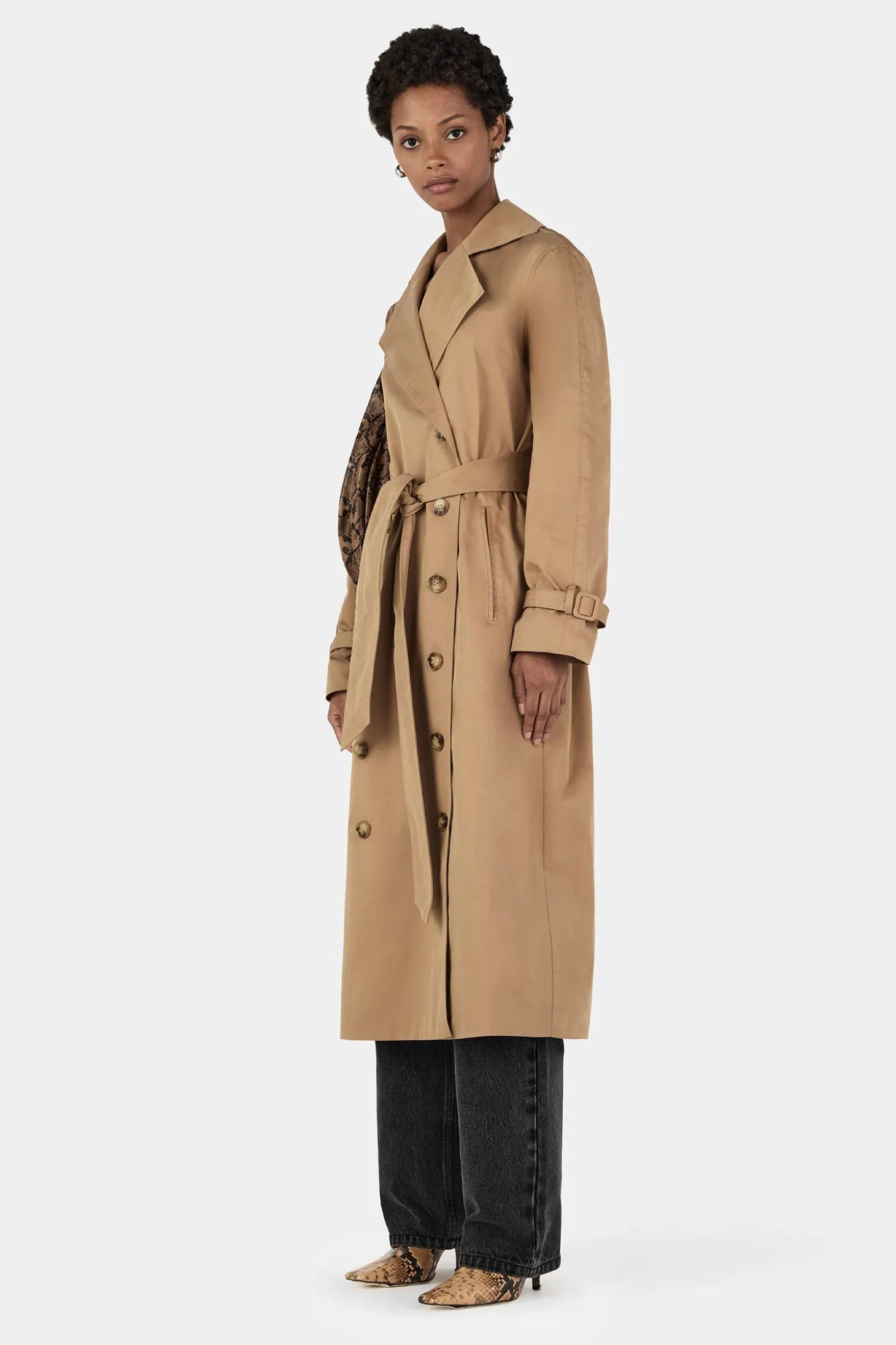 Teddy Trench Coat Taupe