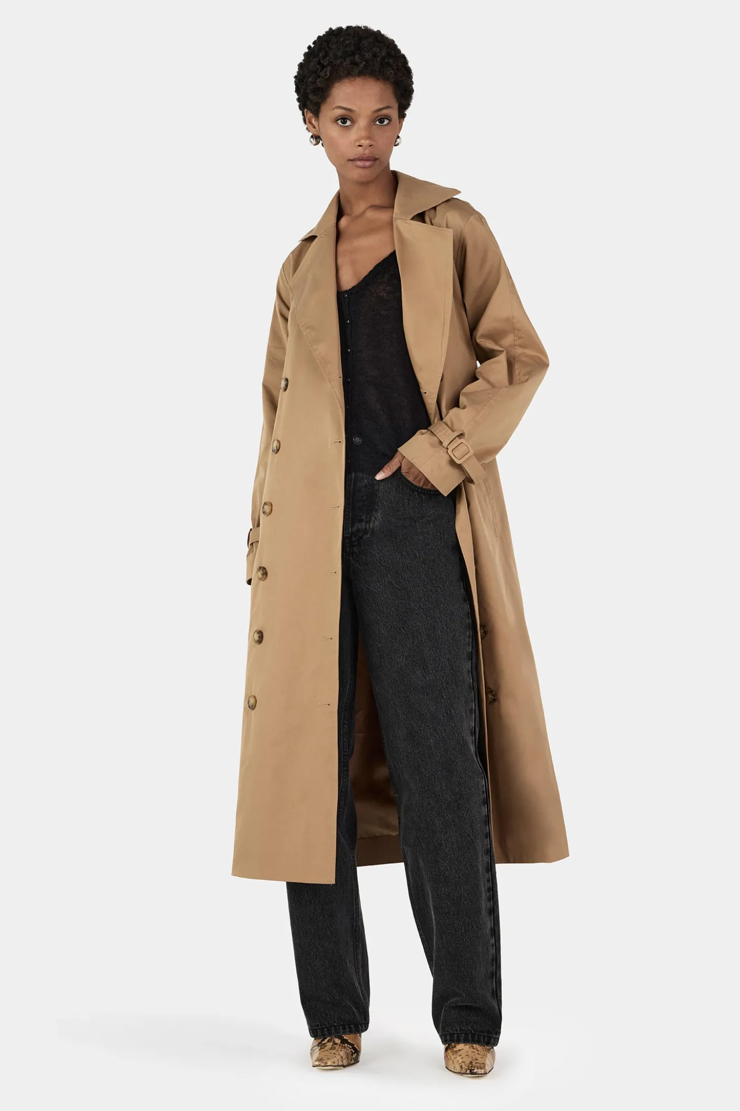 Teddy Trench Coat Taupe
