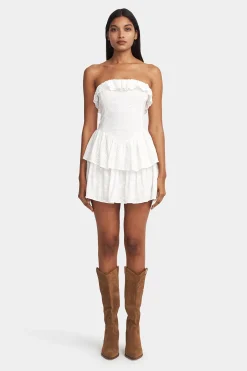 Tula Mini Dress Prairie White