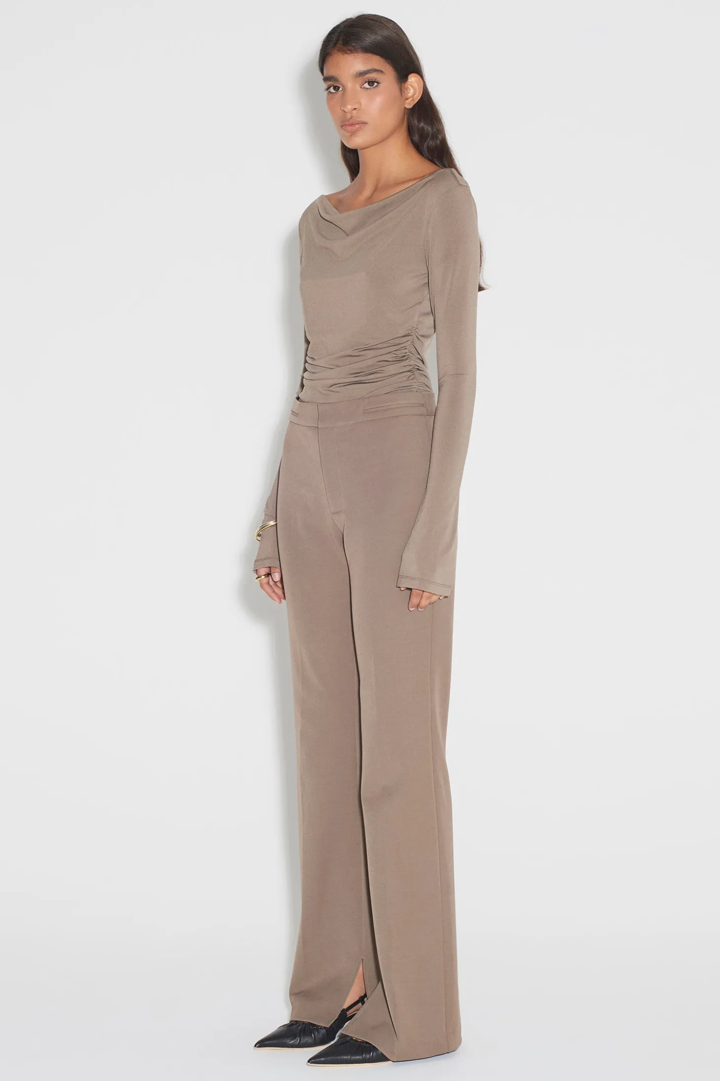 Uma Tailored Suit Pant Olivine