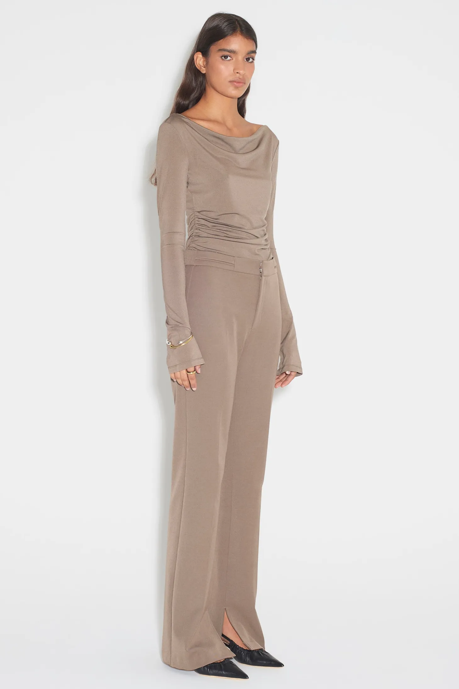 Uma Tailored Suit Pant Olivine